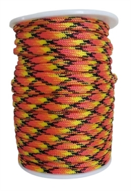 31 m. faldskærmline - gul/orange/rød/hvid - 4 mm.